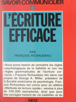 cover image of L'écriture efficace